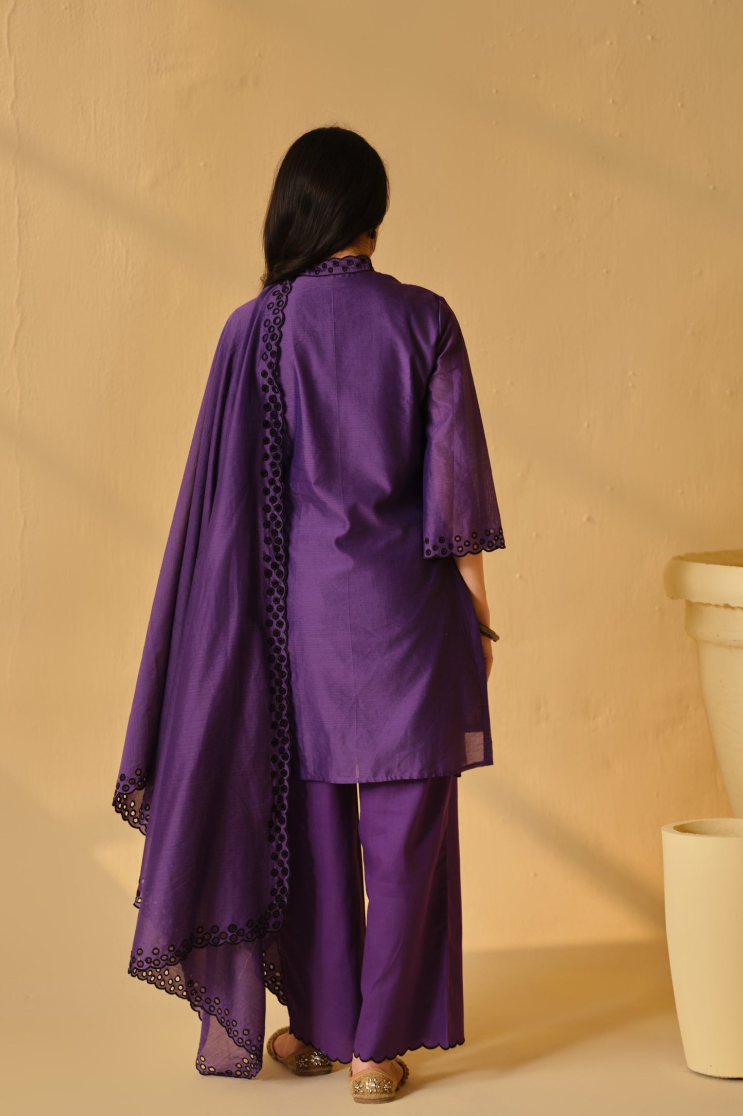 SUFIANA JAMUNI KURTA SET WITH DUPATTA