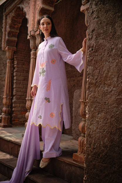 Noor-e-halka jamun kurta set