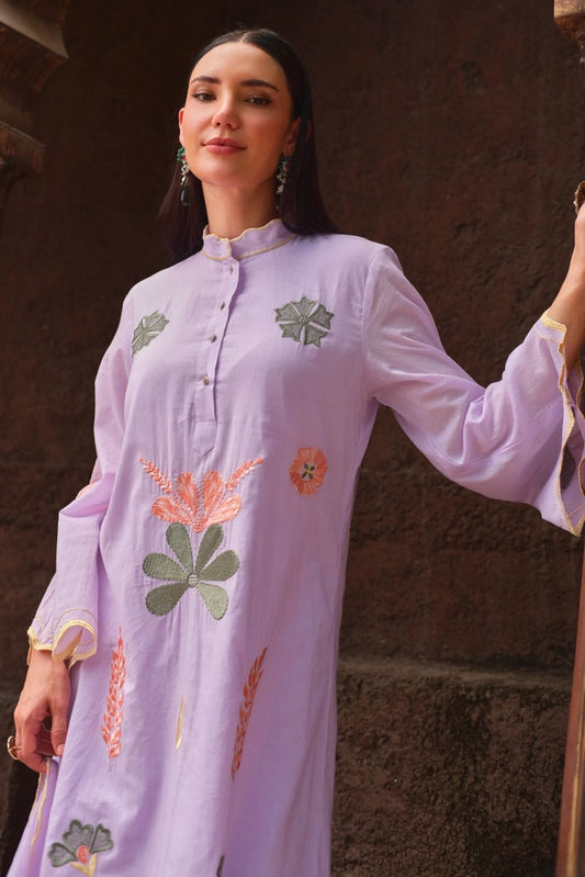 Noor-e-halka jamun kurta set