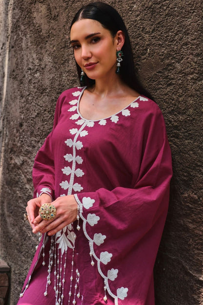 Aangan pearl kaftan-jamun
