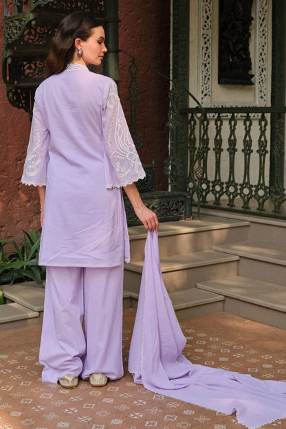 Lilac aangan kurta set