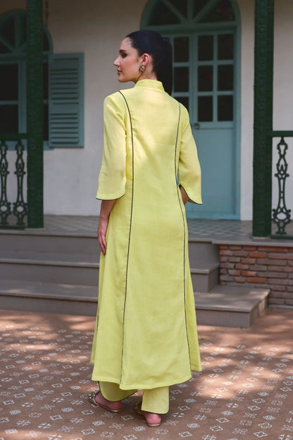 Nimbu aangan kurta set