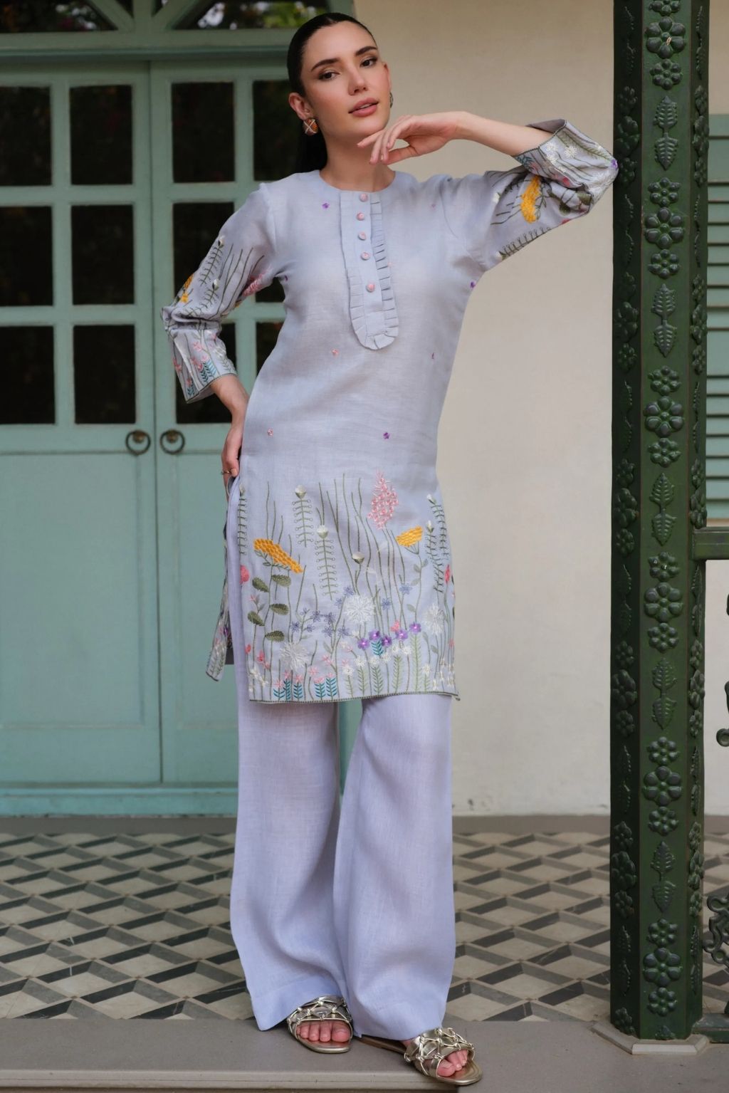 Bageecha aasmani kurta set