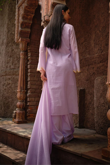 Noor-e-halka jamun kurta set