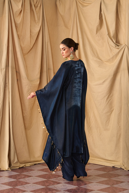 MISHA BHANDARI X RANGEELA SIKKA ORGANZA KAFTAN SET-NEELAM
