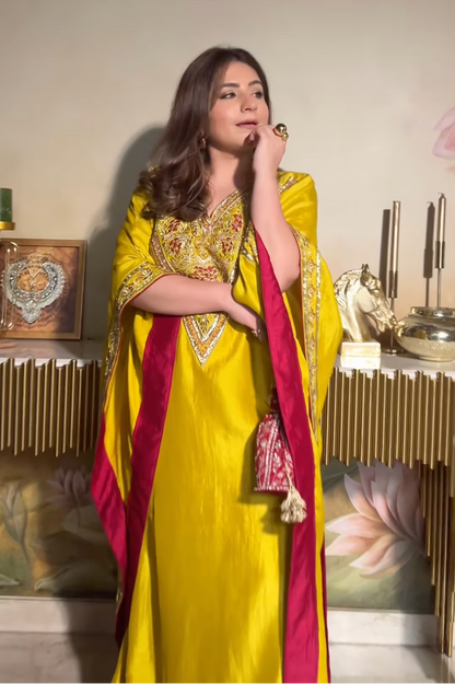 MEGHNA X SARSO EMBROIDERED KAFTAN SET