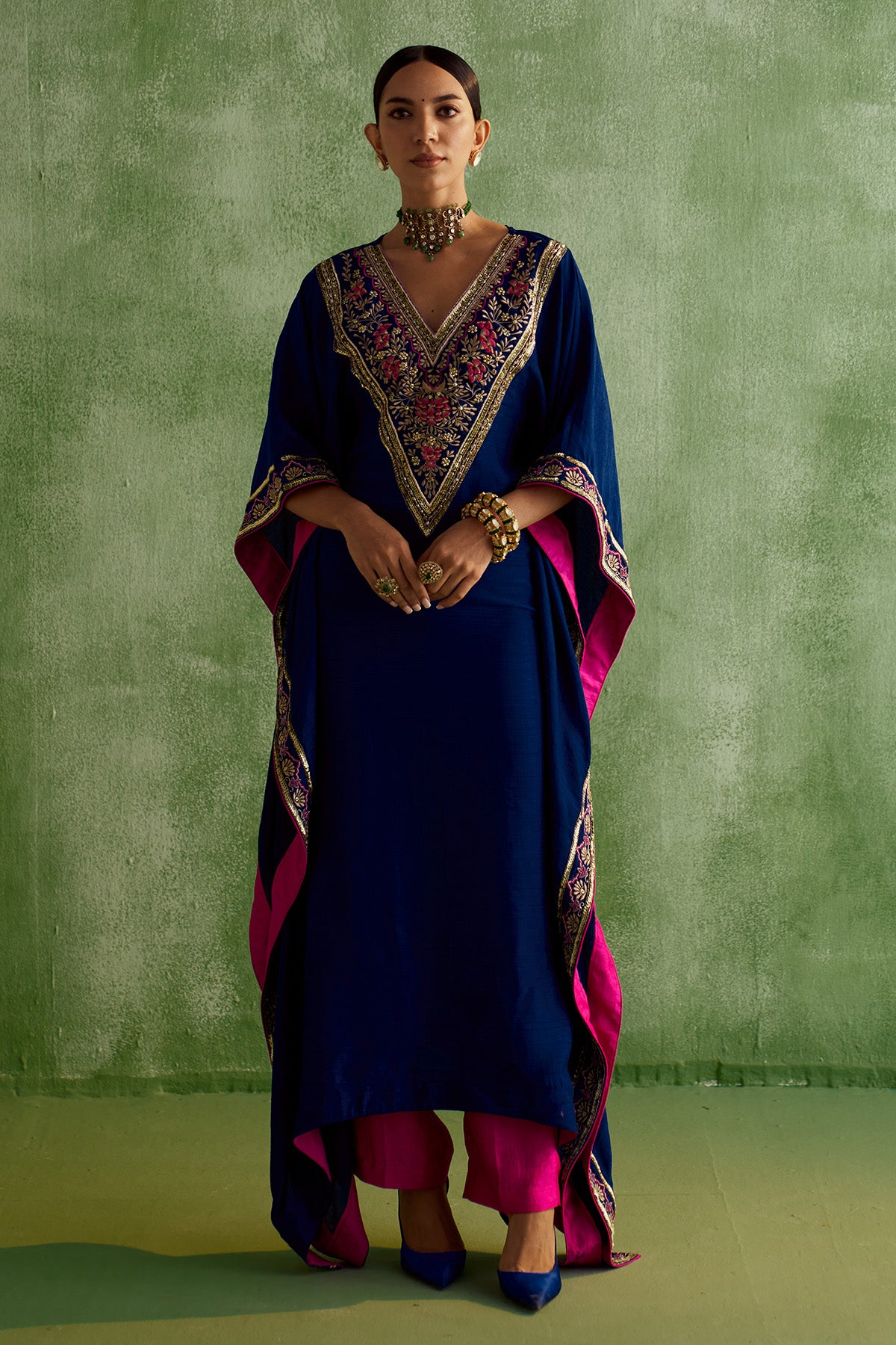 MEGHNA X NEELAM EMBROIDERED KAFTAN SET
