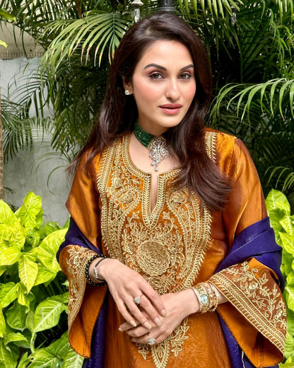 Payal Sen in Mastani Jamun Rust Kurta Set
