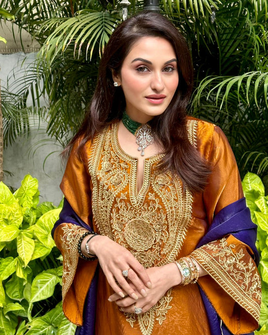 Payal Sen in Mastani Jamun Rust Kurta Set