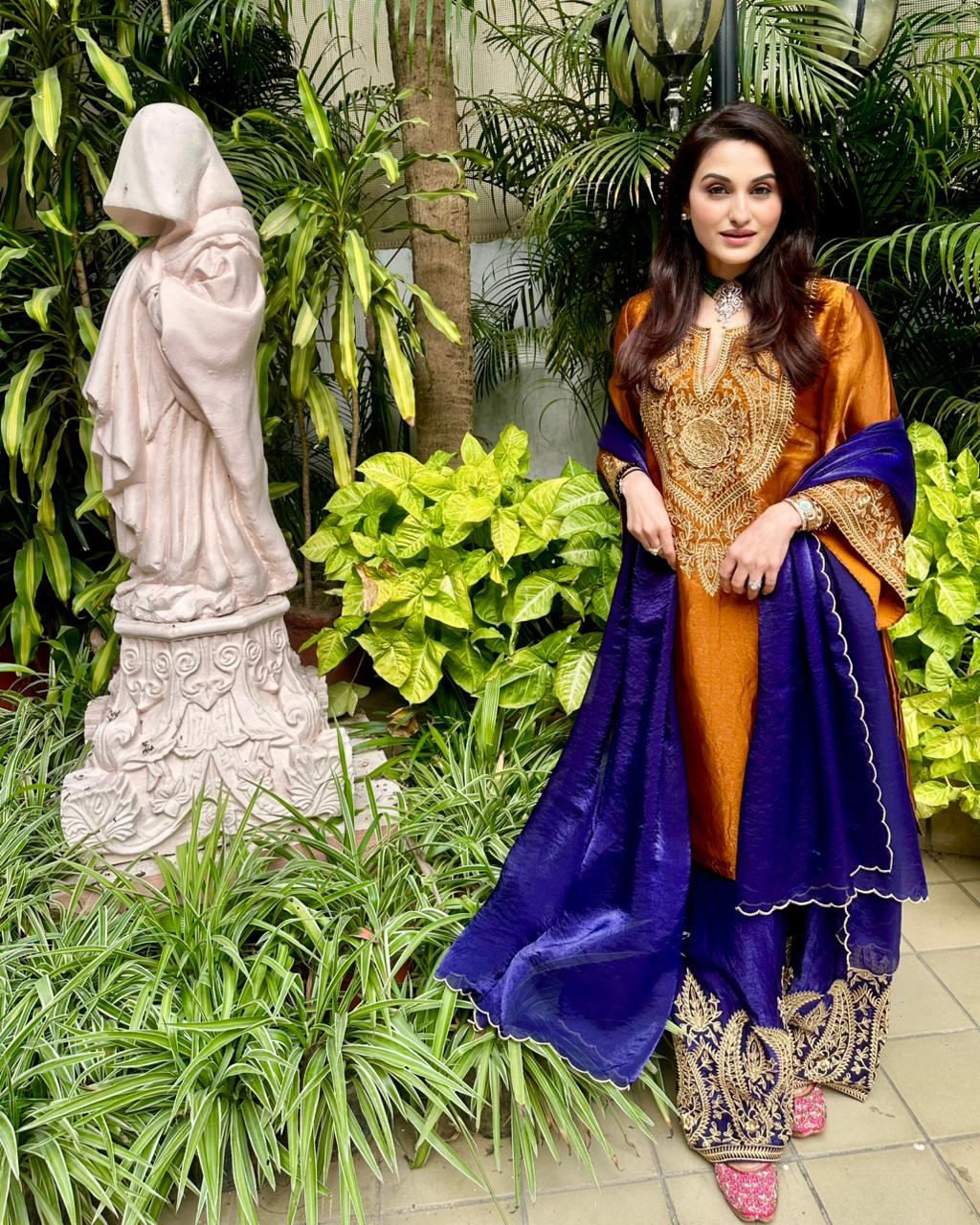 Payal Sen in Mastani Jamun Rust Kurta Set