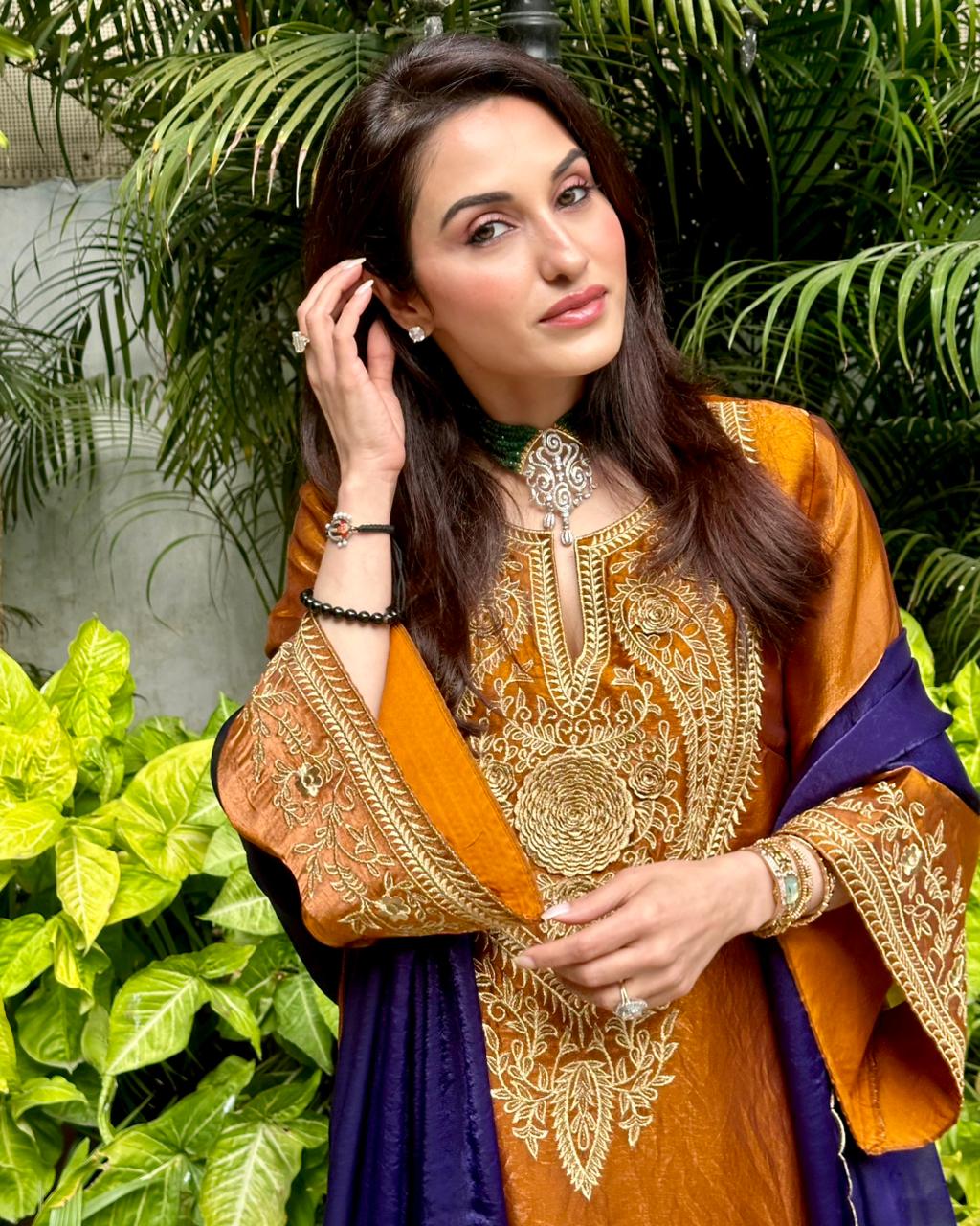 Payal Sen in Mastani Jamun Rust Kurta Set