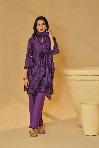 SUFIANA JAMUNI  KURTA SET WITH DUPATTA