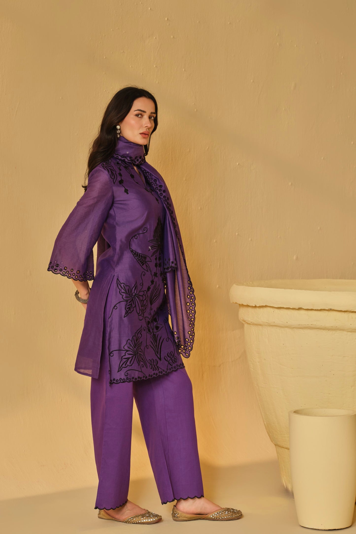 SUFIANA JAMUNI  KURTA SET WITH DUPATTA