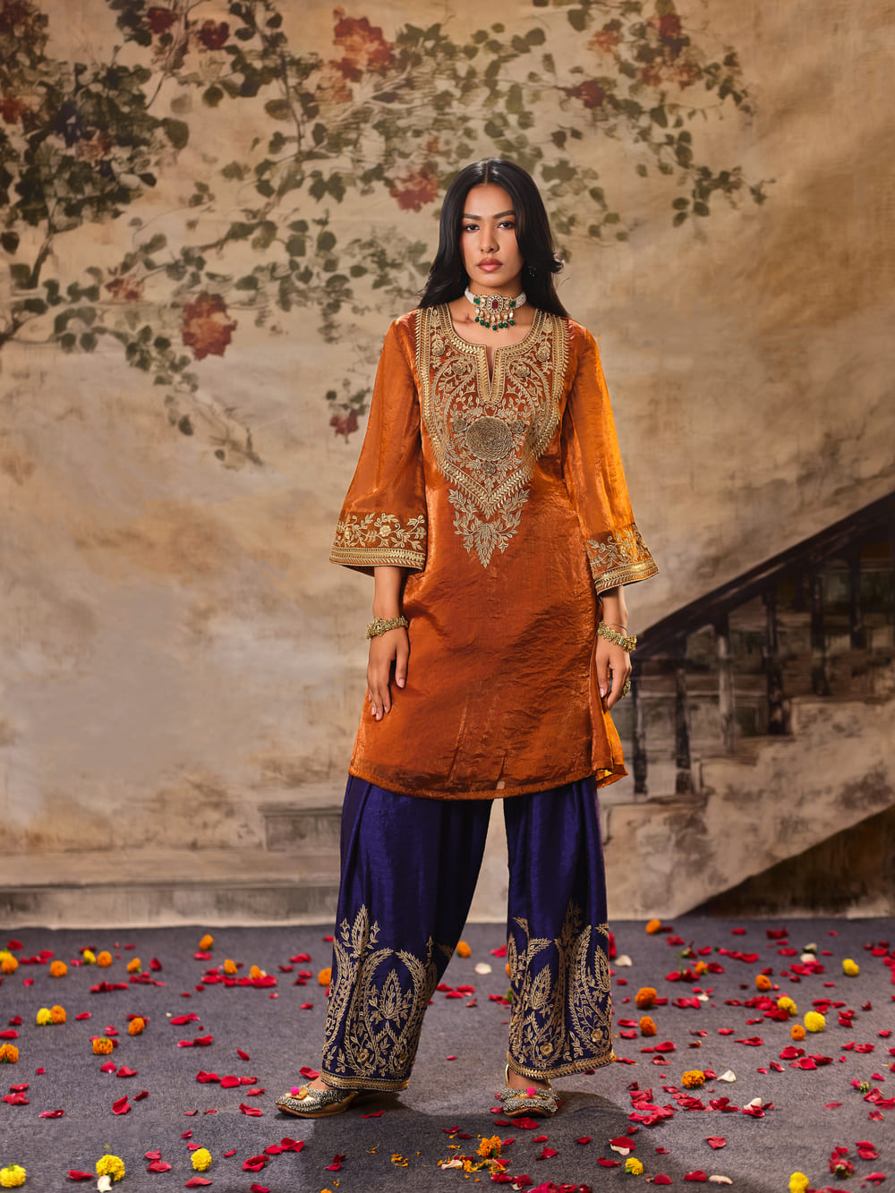 Mastani Jamun Rust Kurta Set