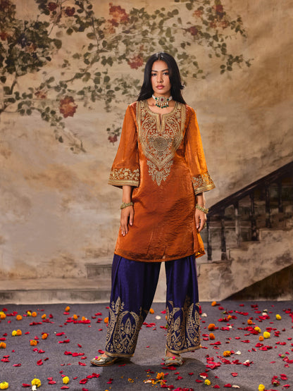 Mastani Jamun Rust Kurta Set