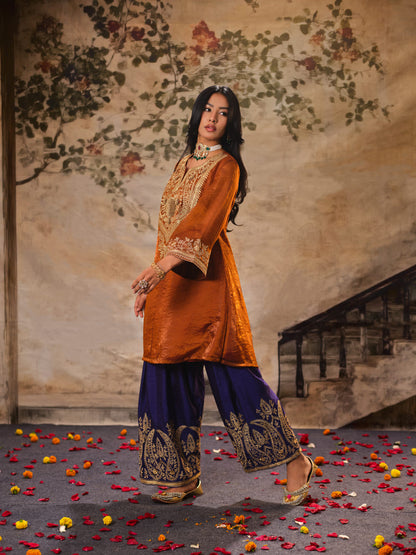 Mastani Jamun Rust Kurta Set