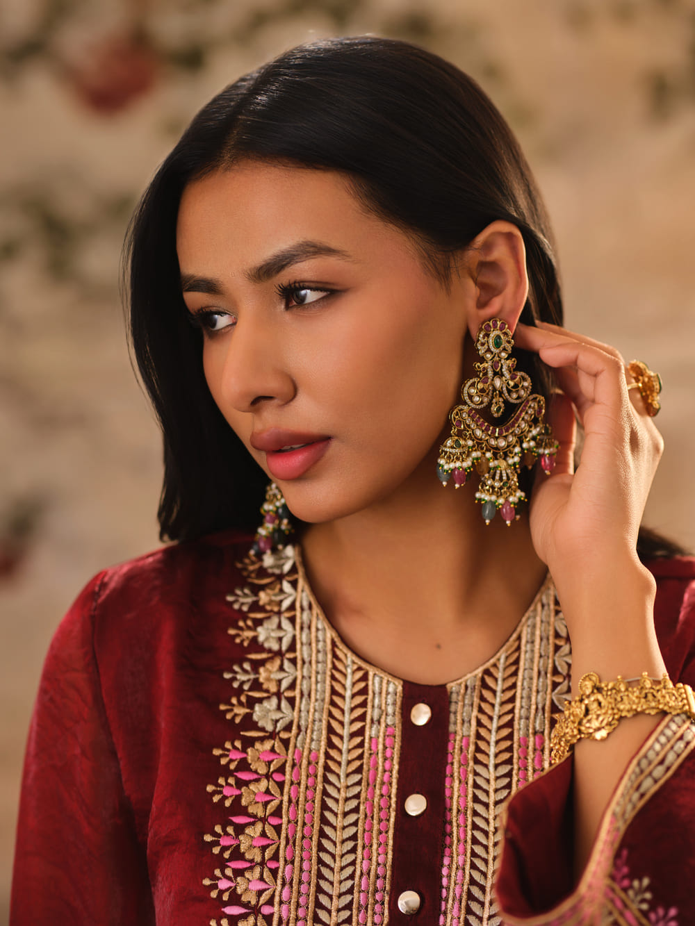 Sindoor Ambi Kurta Set