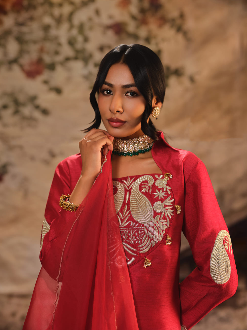 Mastani Afra Lal Kurta Set