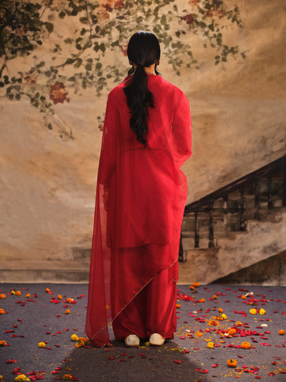 Mastani Afra Lal Kurta Set