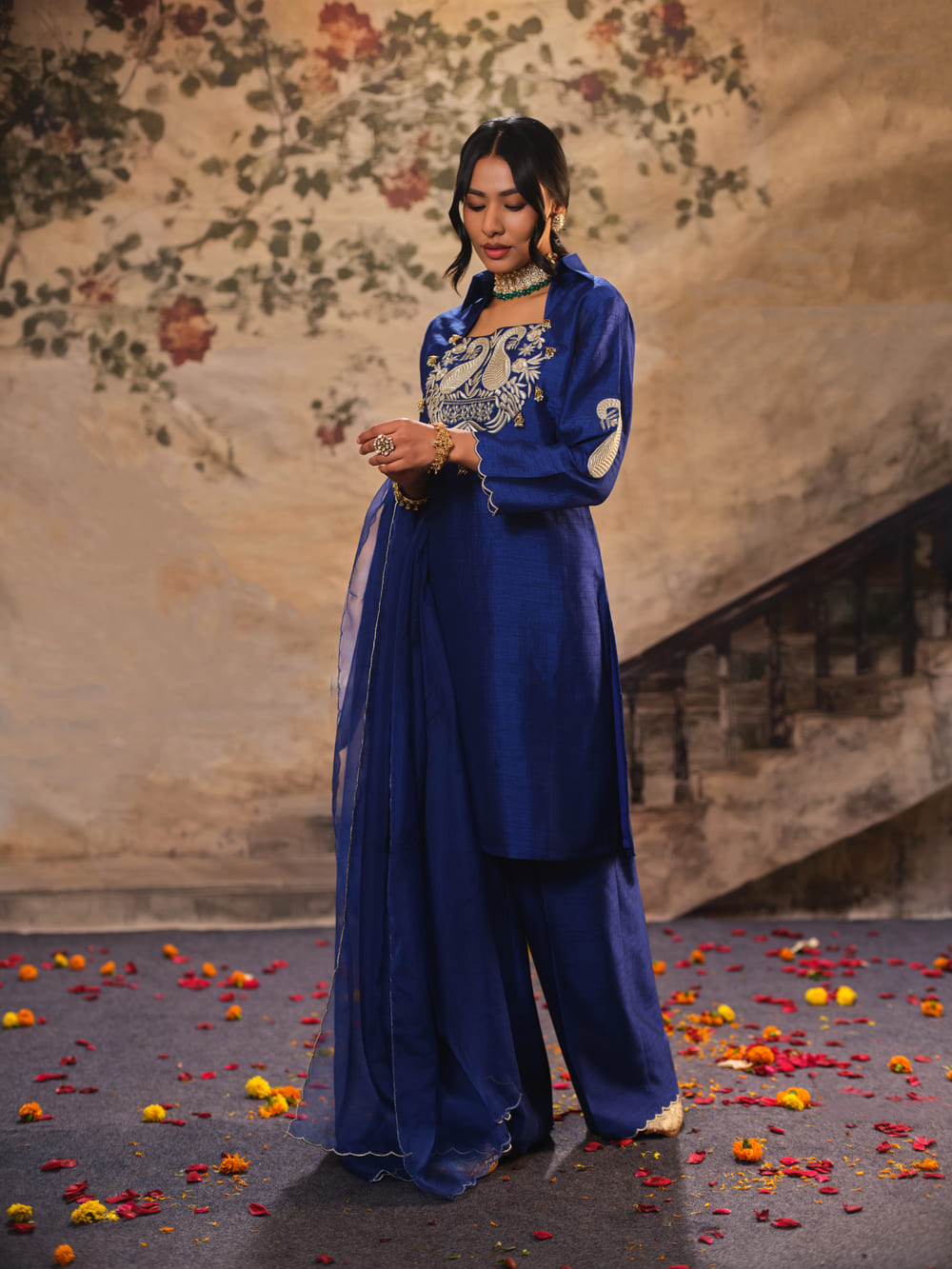 Mastani Afra Neelam Kurta Set