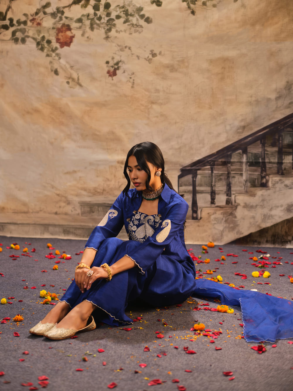 Mastani Afra Neelam Kurta Set