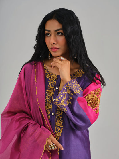 Phoolan Purple Pink Kurta Set