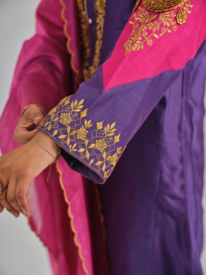 Phoolan Purple Pink Kurta Set
