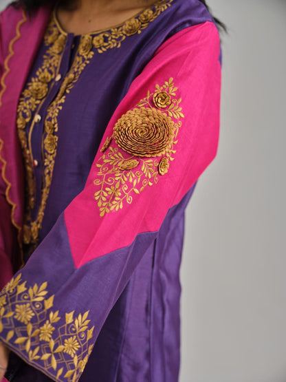 Phoolan Purple Pink Kurta Set
