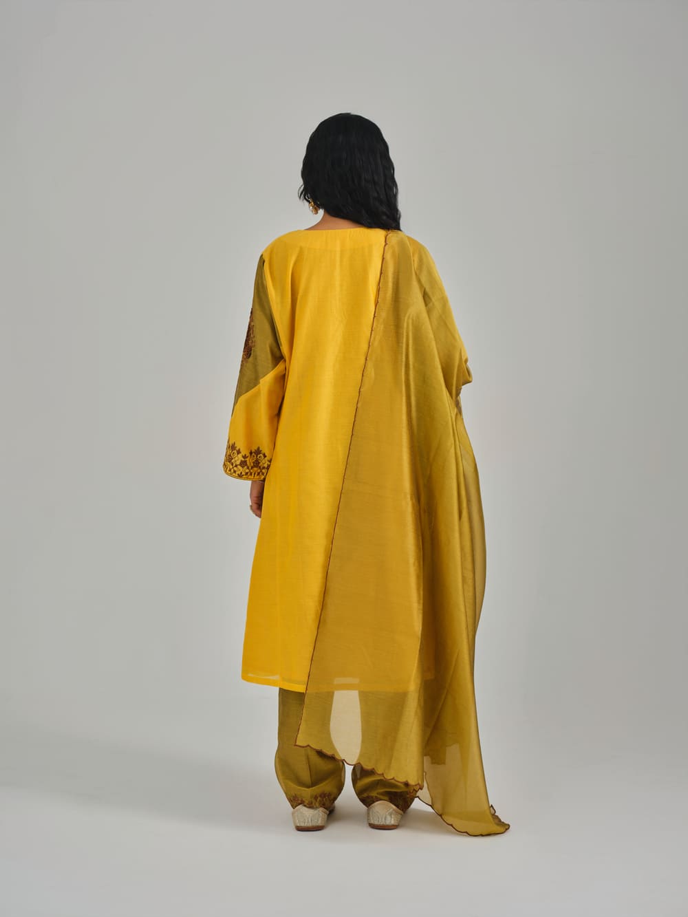 Phoolan Yellow Mustard Kurta Set